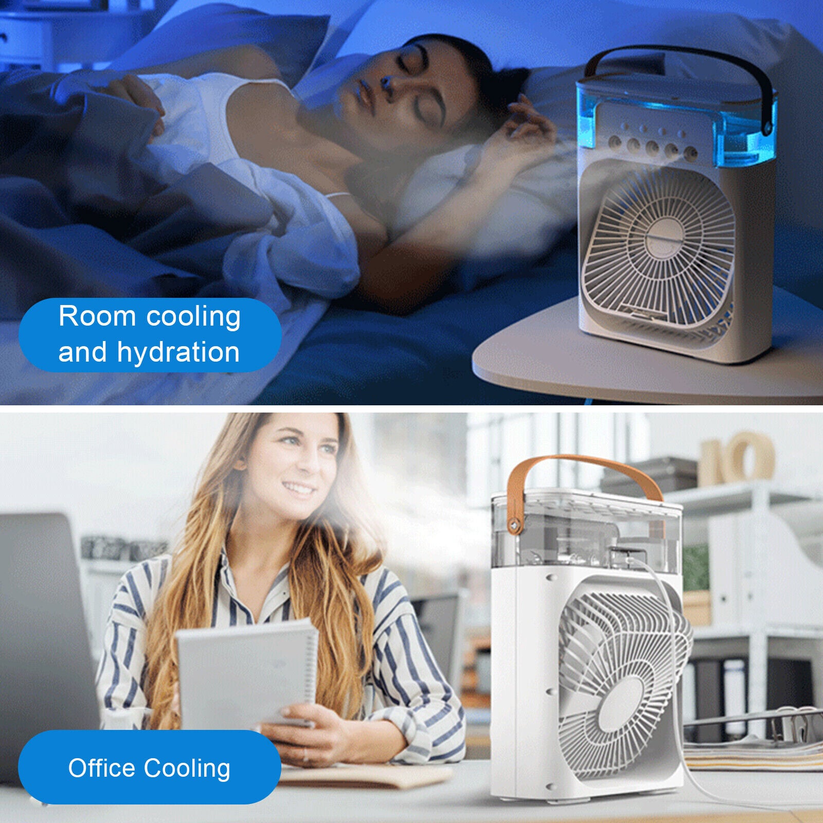 Portable Mini Mist Air Cooler 3-In-1 Conditioner.