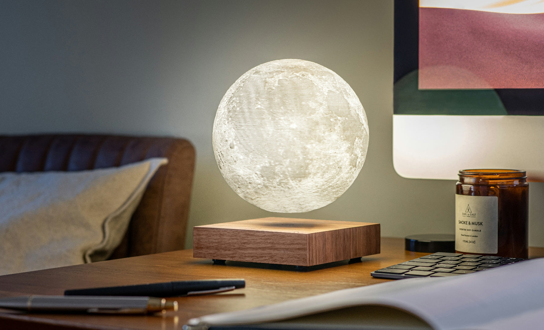 LunaFloat Levitating Moon Lamp.