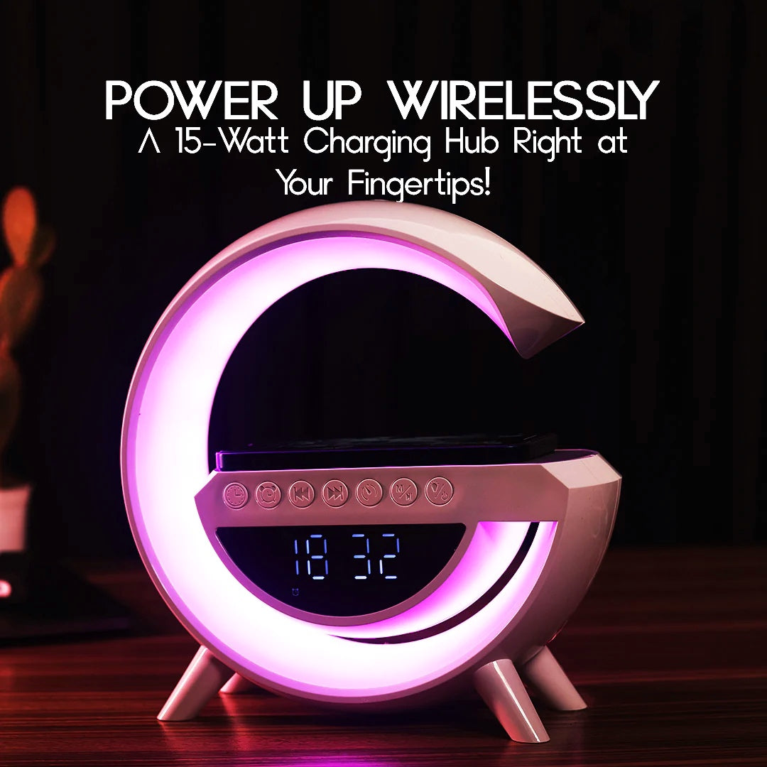 G-Shape LED Wireless Charging Speaker Lamp