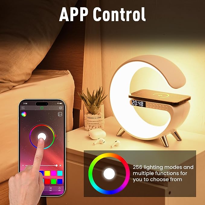 G-Shape LED Wireless Charging Speaker Lamp