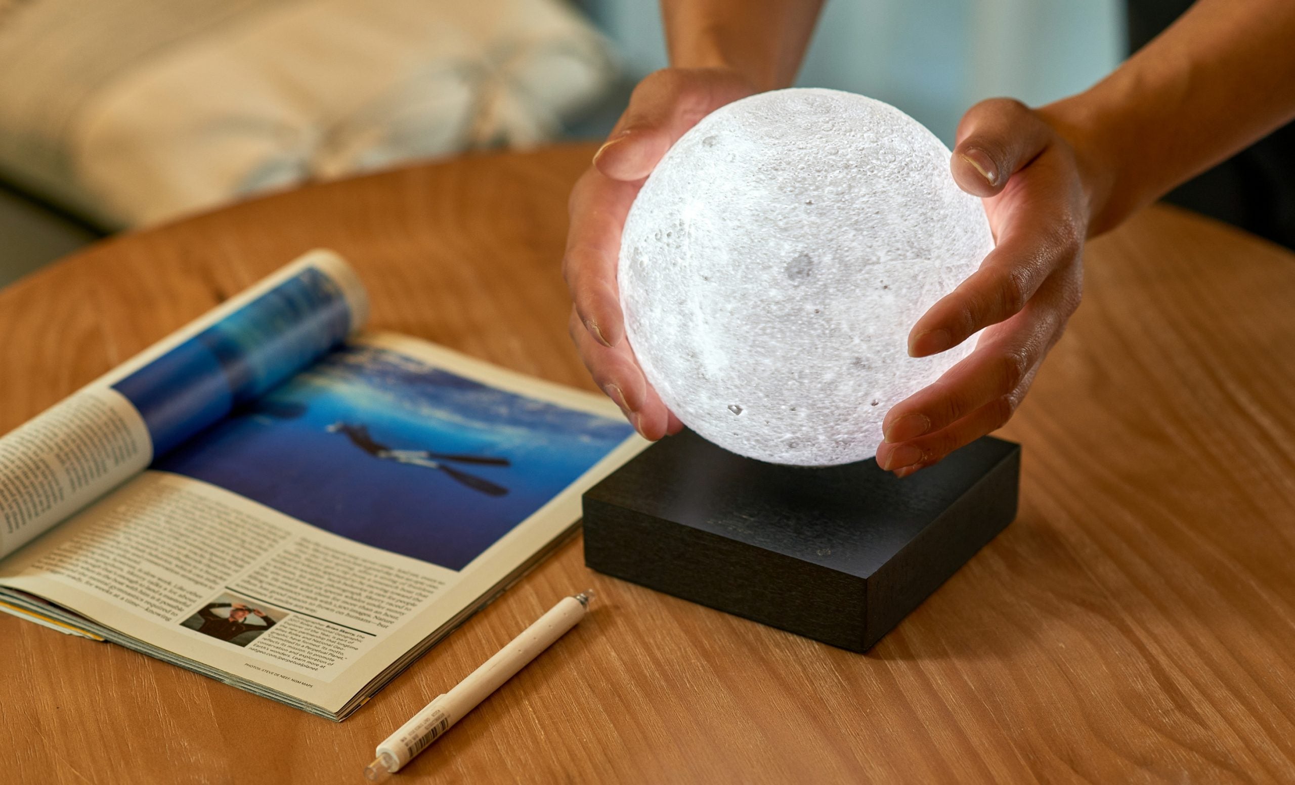 LunaFloat Levitating Moon Lamp.