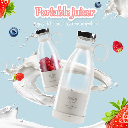 Portable Blender, USB Rechargeable Mini Juicer Blender, Electric Juicer Bottle Blender Grinder Mixer Blender for Juices, Shakes and Smoothies, Fruit Juicer Machine (380 ML).