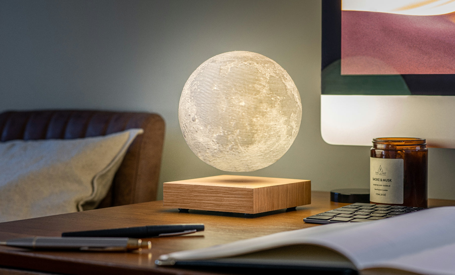 LunaFloat Levitating Moon Lamp.