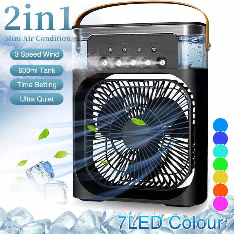 Portable Mini Mist Air Cooler 3-In-1 Conditioner.