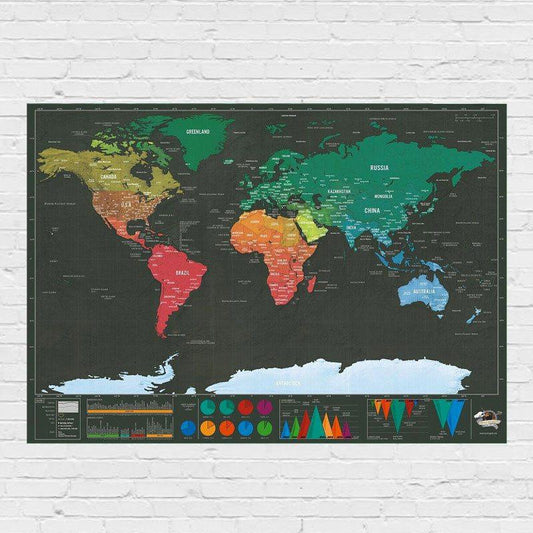 Explore & Scratch World Map Edition - Cutesy Poo