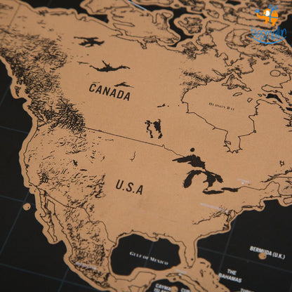 Explore & Scratch World Map Edition - Cutesy Poo